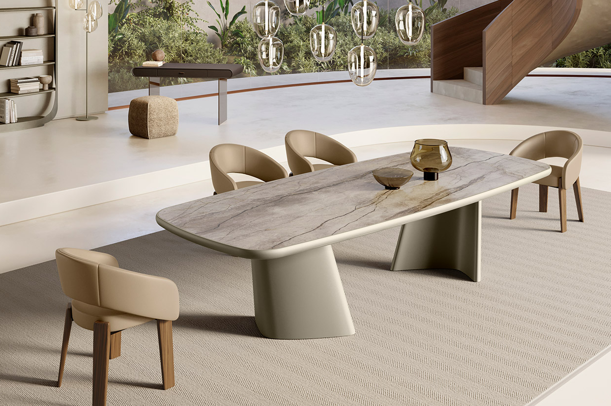 Eforma ACHILLE Ceramic Top KING – exklusiver Design Esstisch mit Keramikplatte in verschiedenen Größen