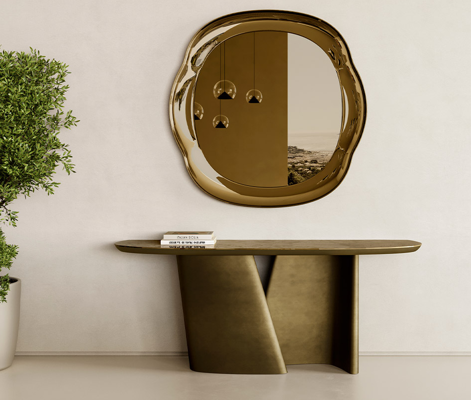 Eforma Achille Console mit Glasplatte – exklusive Design Konsole mit Glasplatte von Eforma