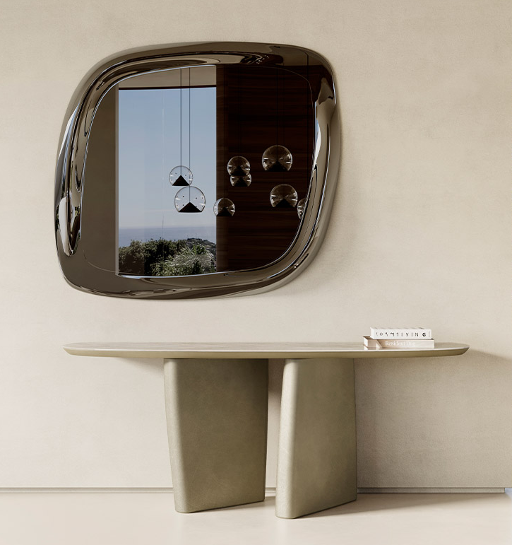 Eforma Albert Console mit Glasplatte – exklusive Design Konsole mit Glasplatte von Eforma
