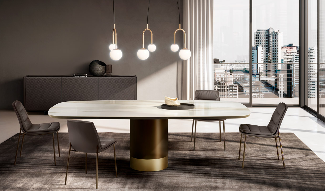 Eforma CILINDRO top ceramic Prime Esstisch mit Keramikplatte