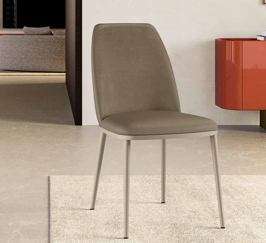 Eforma MAX High Designerstuhl mit metall Gestell in Leder - oder Stoffbezug
