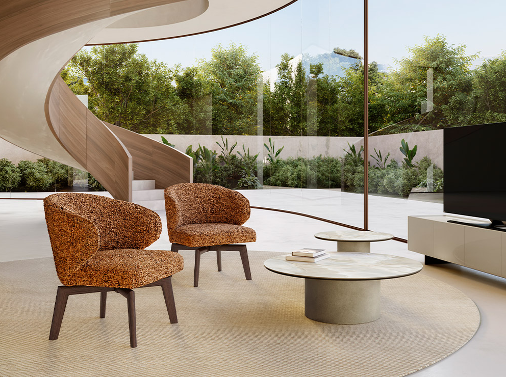 Eforma MANTA Lounge Designerstuhl - Sessel in Leder - oder Stoffbezug
