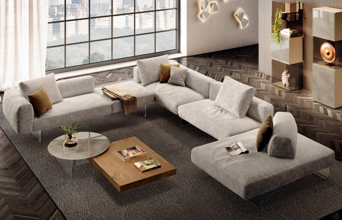 LAGO Air Soft Sofa – 2692 Designersofa Divan L443.4CM - P362.4CM - A73.2CM