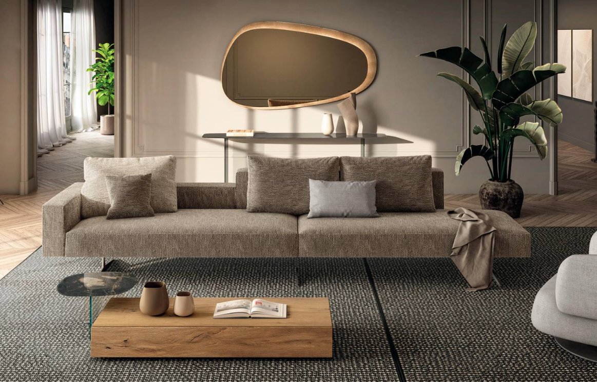 AIR Sofa LAGO 2736 Designersofa Divan L386.4CM - P92CM - A76.2CM