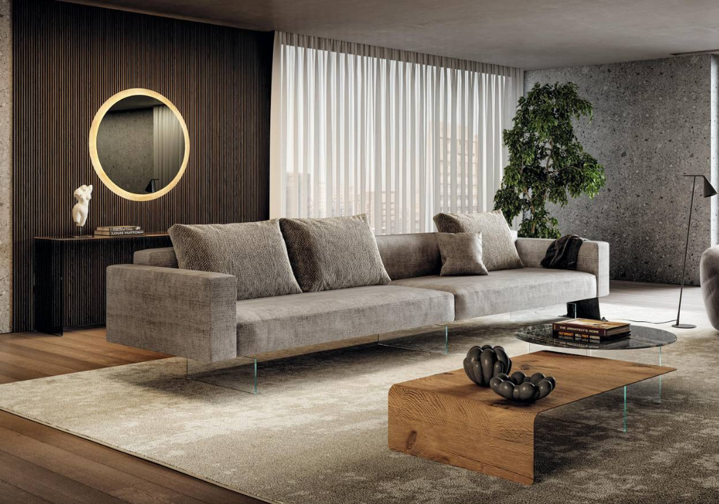 AIR Sofa LAGO 2686 Designersofa Divan L404.8CM - P101.2CM - A76.2CM