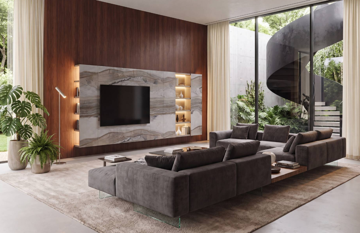 Lago 36e8 Cinema Wall Unit TV Wand 478,6x27x184